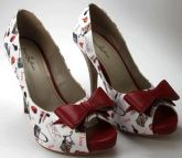 Plataforma  Estampa pin-up branco      N° 36